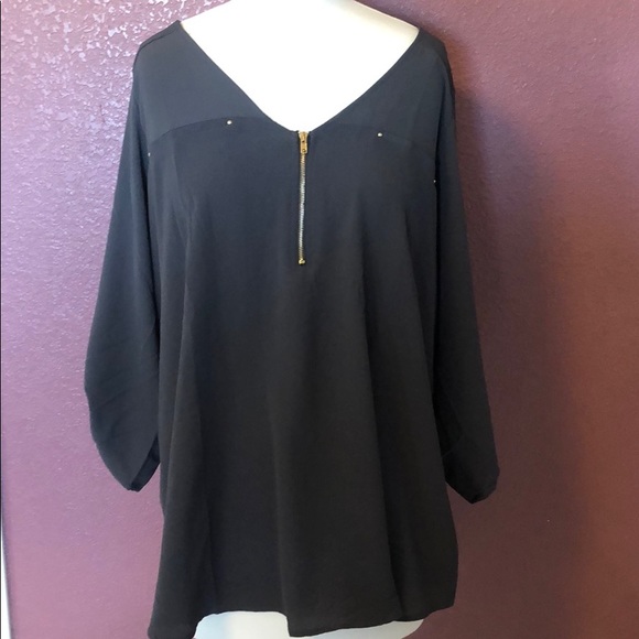 Tempted Hearts Tops - 3 for $30....NWOT. Gray dress shirt.